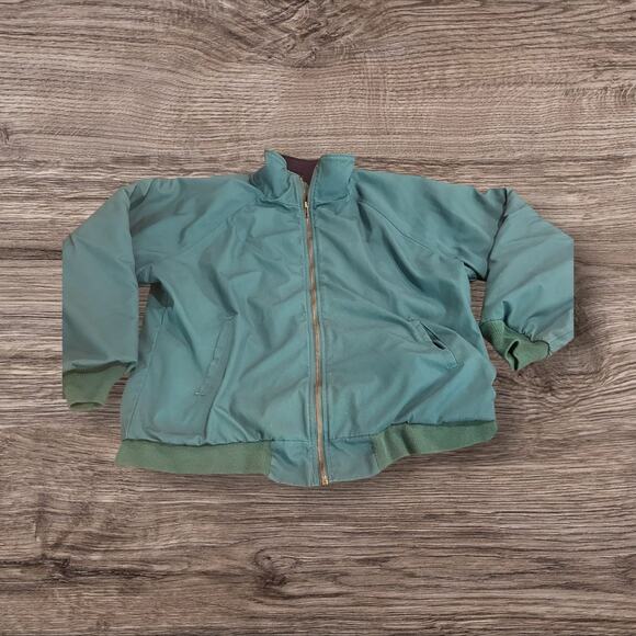 Vintage Red Kap Men’s Green Fleece Lined Utility Mechanic Jacket Size L-LN - Picture 1 of 7